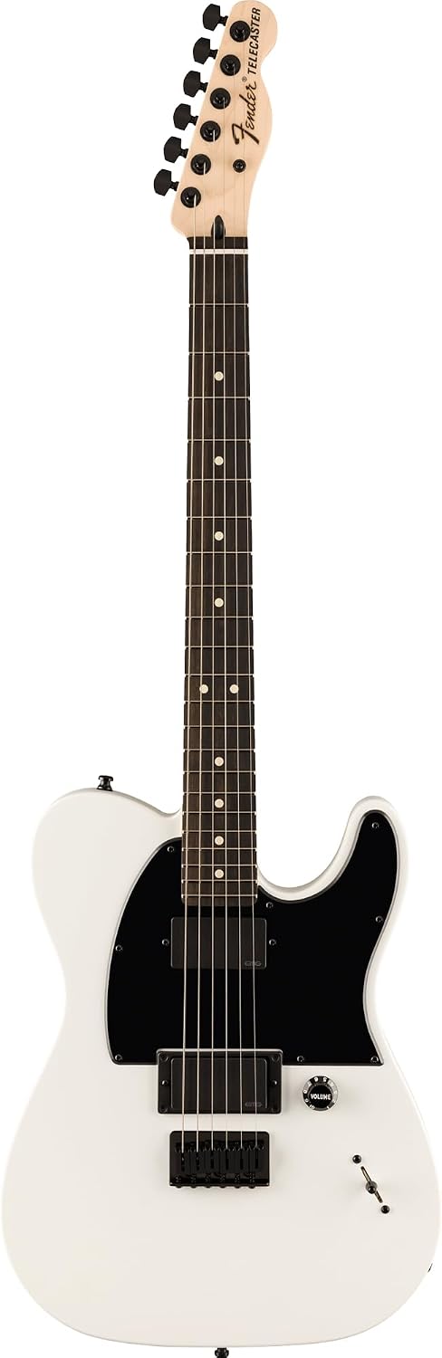 Fender Jim Root Telecaster - Flat White Bundle with Deluxe Black Tweed Hard Case, Cable, Strap and Guitar Cleaning Kit