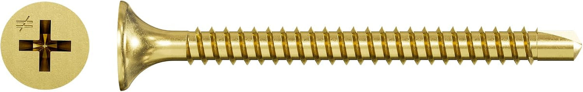 Simpson Strong-Tie DWFSD158PS DWFSD Drywall-to-CFS Screw (Collated) — #6 x 1-5/8 in. #2 Phillips, Yellow Zinc (2500-Qty)