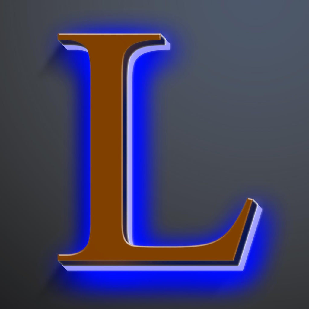 Large Backlit LED House Numbers 16 Inch, Stainless Steel Hand-Polished For Lighted House Address Signs, Modern Illuminated LED Home Address Numbers, Brown, Blue Light,L