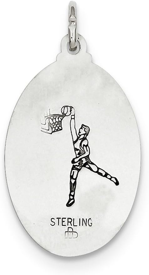 Jewels By Lux Sterling Silver St. Christopher Basketball Medal