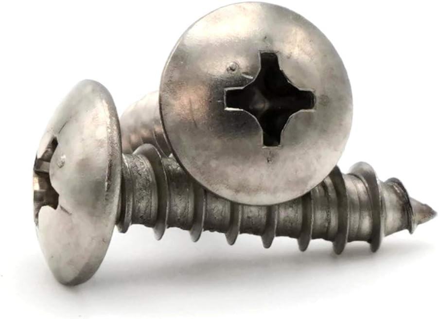 #14 Phillips Truss Head Screws 316 Stainless Steel Sheet Metal Screws #14 x 1 inch Qty 250