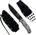 ESEE Knives 6P Fixed Blade Knife w/Molded Polymer Sheath (Black Blade/Black Sheath)