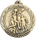 ABSKM2 Basketball MALE2 Medallion with Ribbon - Pack of 10