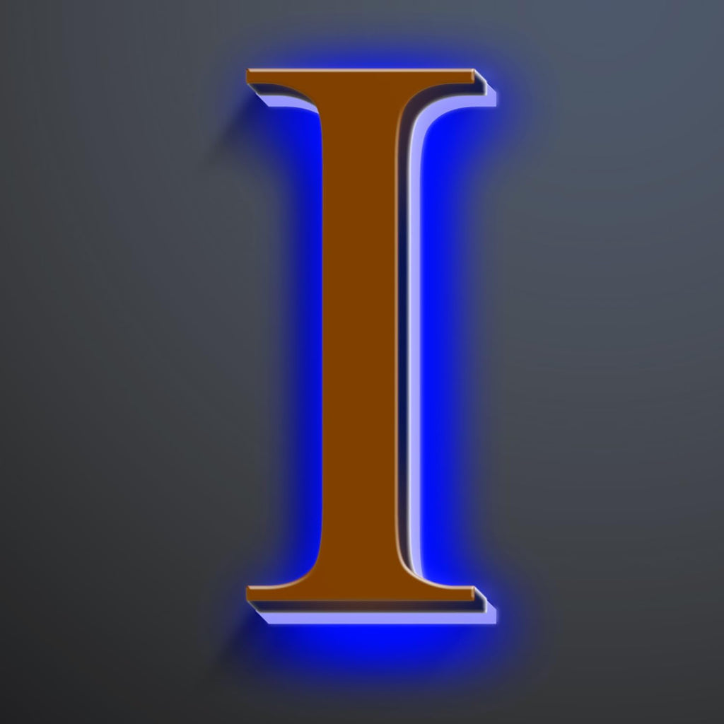 Backlit Illuminated LED House Numbers For Outside 20 Inch, Stainless Steel Illuminated LED Home Address Numbers, Large Modern Lighted Address Signs, Brown, Blue Light,I