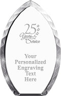 Crown Awards Custom Engraved Tear Drop Corporate Crystal Trophy Gift, 9' Tear Drop Personalized Award