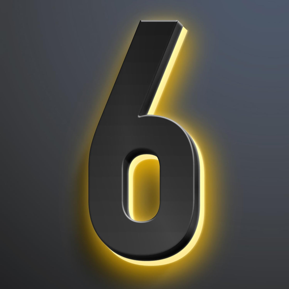 Illuminated House Address Numbers Signs, Up-Scale Modern Look, Backlit LED Illuminated Home Address Number, Stainless Steel Lighted House Numbers For Outside,18 Inch/450mm,6