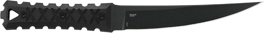 CRKT HZ6 Fixed Blade Knife with Sheath: SK-5 Plain Edge Black Coated Blade, G10 Handle, 2927
