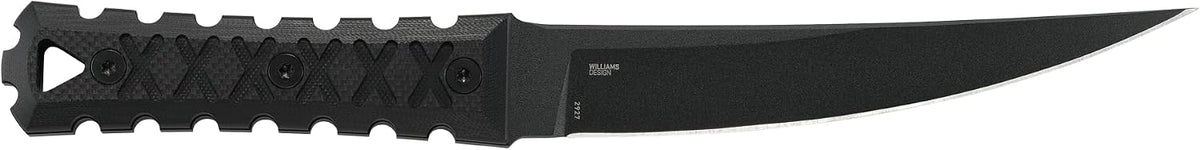 CRKT HZ6 Fixed Blade Knife with Sheath: SK-5 Plain Edge Black Coated Blade, G10 Handle, 2927