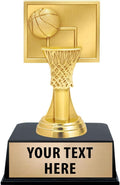 Crown Awards Basketball Slam Dunk Award with Custom Engraving, 6' Basketball Slam Dunk Trophy On Black Contemporary Base