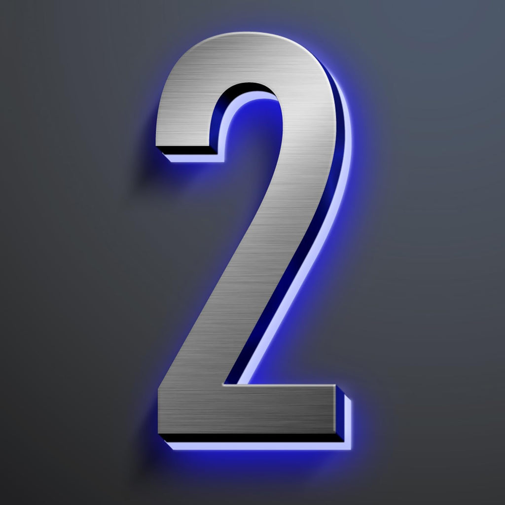 LED House Numbers, Modern Illuminated House Address Numbers For Outside, Lighted House Numbers Signs, Waterproof Backlit LED Address Numbers For House,18 Inch/450mm,2
