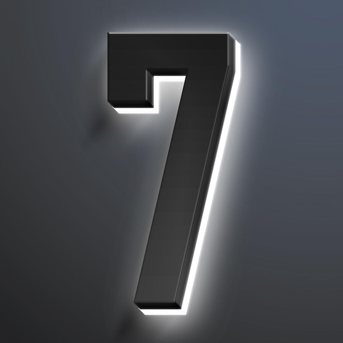 Backlit LED Illuminated House Numbers For Outside, Modern Lighted Home Address Numbers For Outdoor, Waterproof Stainless Steel Lighted House Numbers Signs,18 Inch/450mm,7