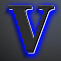 Illuminated LED Address Number 16 Inch, Backlit Illuminated LED House Number For Outside, Lighted Home Address Signs, Large Modern Metal House Number With Lights,V