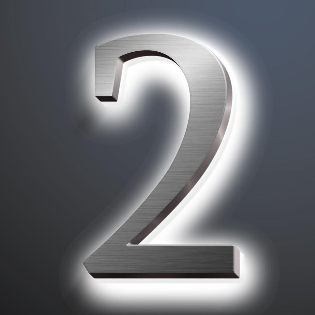Backlit LED Illuminated House Address Numbers 20', Lighted House Numbers For A Safe And Modern, Large Modern Illuminated Address Numbers For Outside Street Yard,2