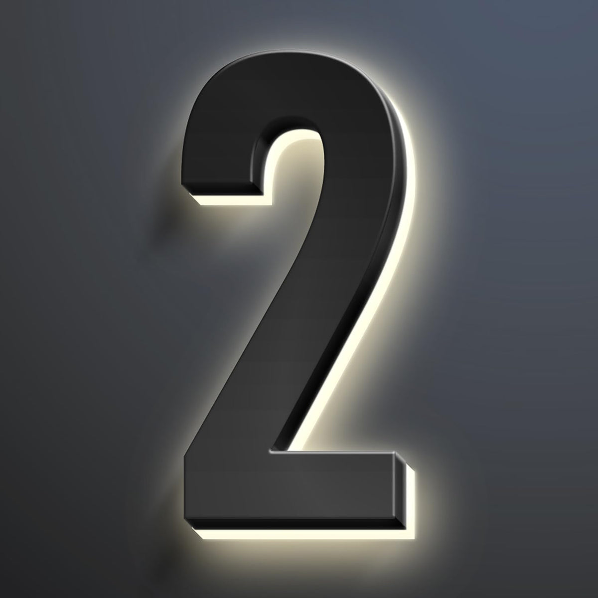Illuminated House Address Numbers Signs, Stainless Steel,Up-Scale Modern Look, Backlit LED Illuminated Home Address Number, Lighted House Numbers For Outside,20 Inch/500mm,2