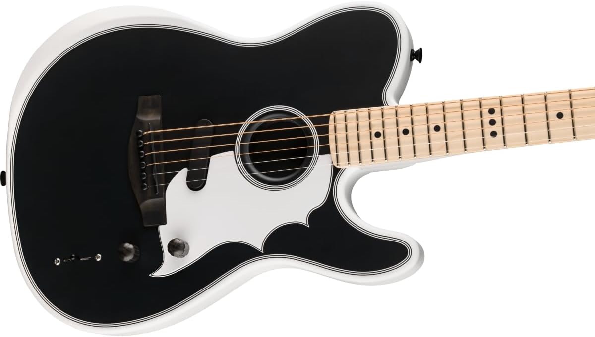 Fender Limited-edition Jack White Triplesonic Acoustasonic Telecaster - Blacktop Arctic White