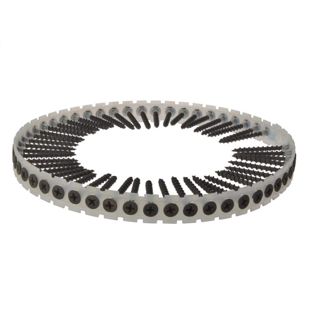 ForgeFix Coarse Thread Collated Drywall Screws | 3.9 x 42mm | Black Phosphate | Box 1000