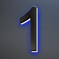 Backlit Illuminated LED House Numbers For House Street, Stainless Steel Illuminated House Number, Modern Up-Scale Look, Lighted Address Number Sign,14 Inch/350mm,6