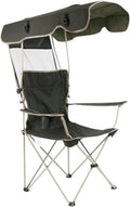 ESHINEDE Outdoor Camping Chairs Lightweight Picnic Chairs Compact Foldable Chairs with Umbrella On Top & Extra Wide Seats for Hiking