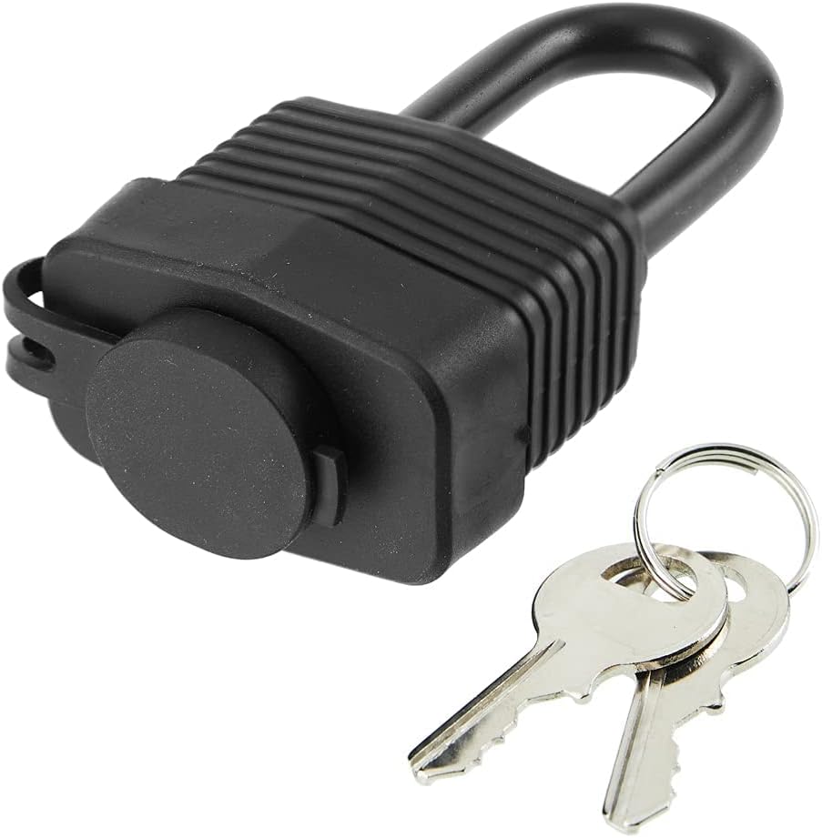 SafiSwords Waterproof Padlocks Keyed Alike for Outdoor use, Covered Heavy Duty Laminated Steel Lock, 1-9/16 Inch. Wide, Long Padlock, Bulk Locks with Same Keys, Pack of 72