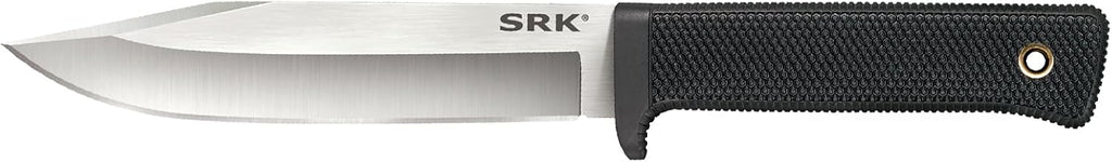 COLD STEEL SRK 6' CPM 3V Clip Point Razor-Sharp Blade 4.75' Kray-Ex Durable Handle Tactical Fixed Blade Knife w/Secure-Ex Sheath
