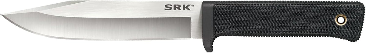 COLD STEEL SRK 6' CPM 3V Clip Point Razor-Sharp Blade 4.75' Kray-Ex Durable Handle Tactical Fixed Blade Knife w/Secure-Ex Sheath