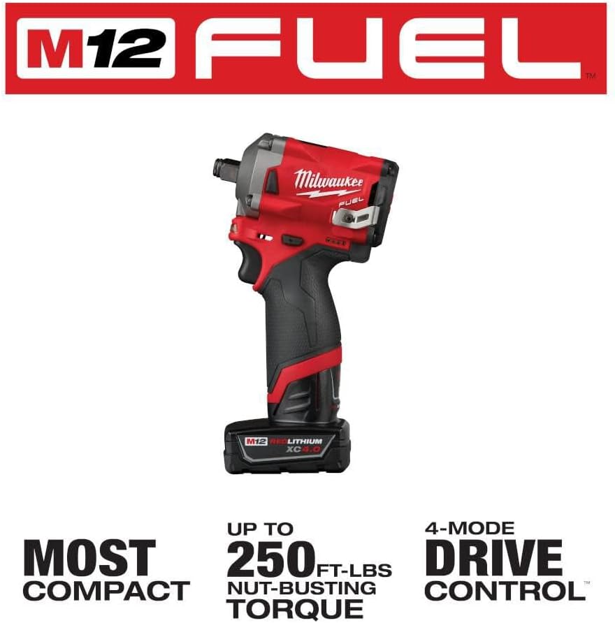 Milwaukee M12 FUEL Stubby 1/2 in. Impact Wrench Kit