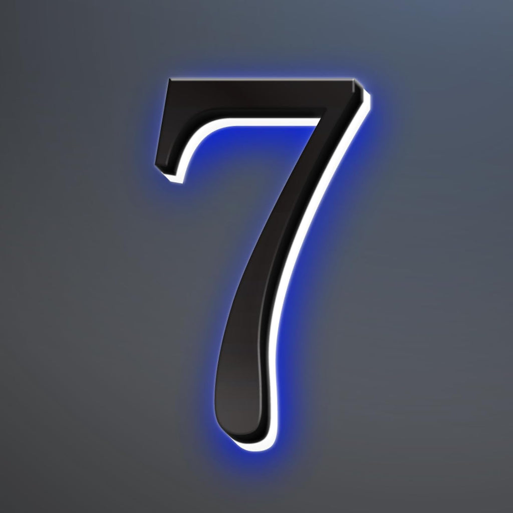 Backlit Lighted LED House Numbers, Stainless Steel Hand-Polished For House Address Signs, Illuminated LED House Numbers, Lighted House Numbers For Outside,14 Inch/350mm,O