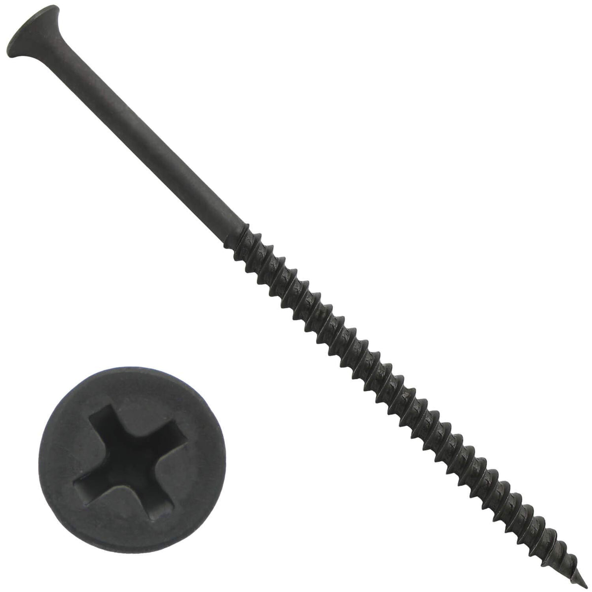 #10 x 4 Gray Phosphate - FINE Thread Drywall, Gypsum Board, Sheet Rock, Plasterboard Screws. CASE Qty 9 Boxes - 1,719 Screws
