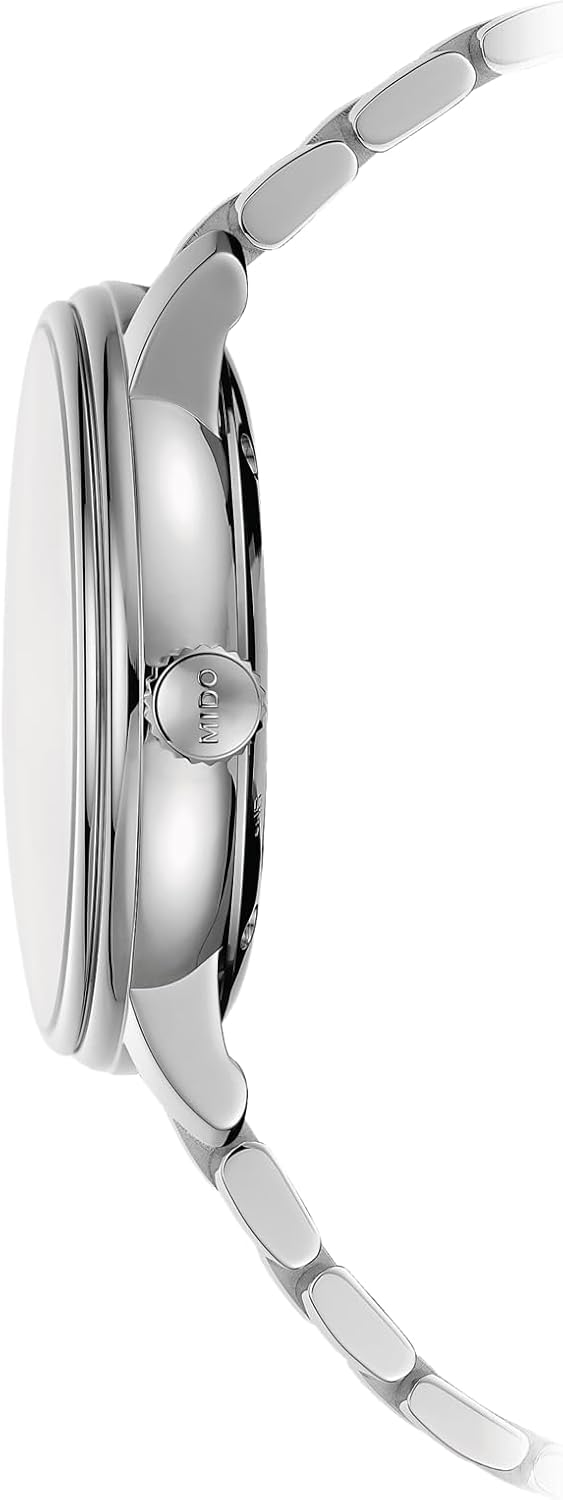 MIDO Baroncelli Big Date - Swiss Automatic Watch for Men - White Dial - Case 40mm - M0274261101800