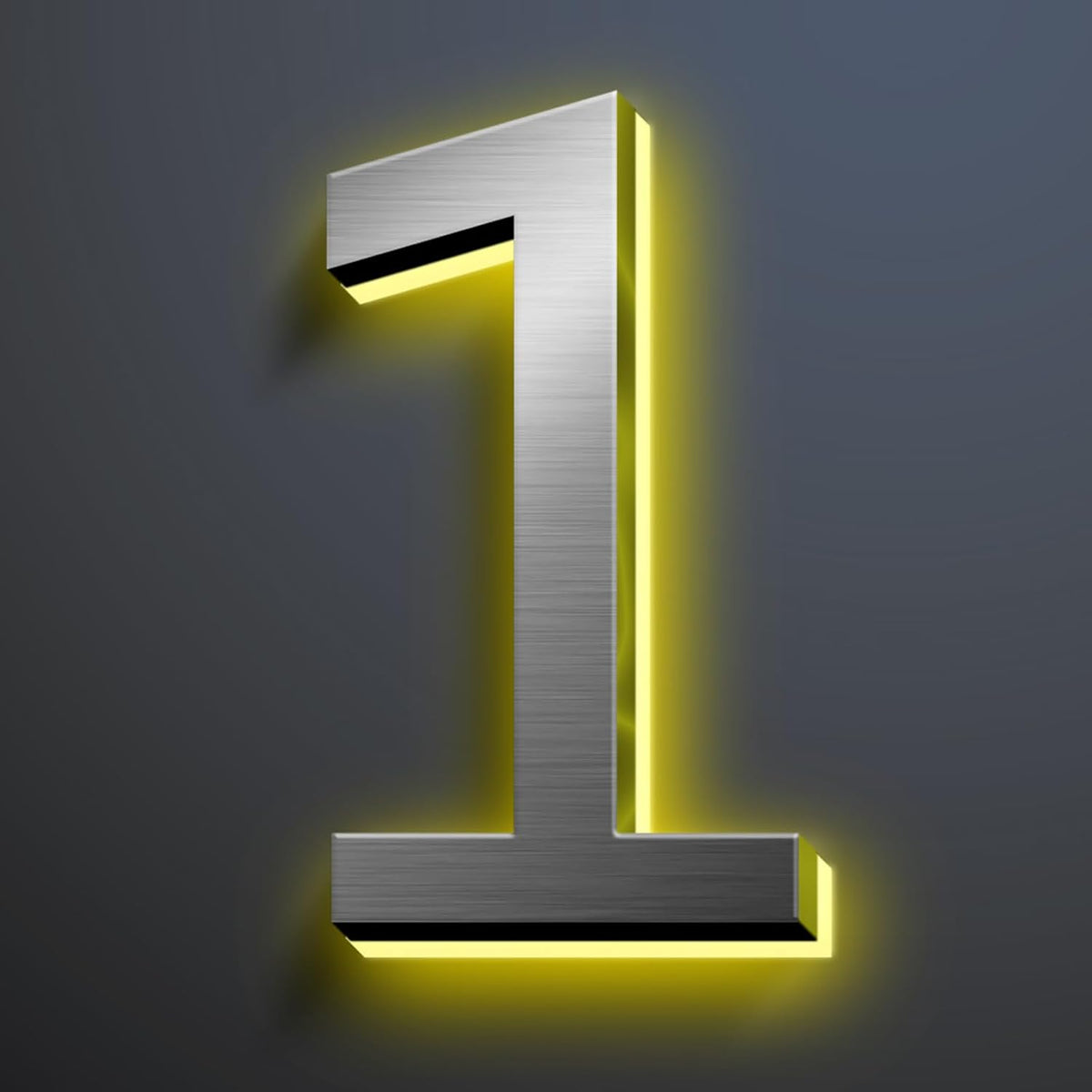 Illuminated Address Number For Outside, Backlit LED Address Numbers For House, Stainless Steel Lighted Up House Numbers, Waterproof, Weather Resistant,16 Inch/400mm,1