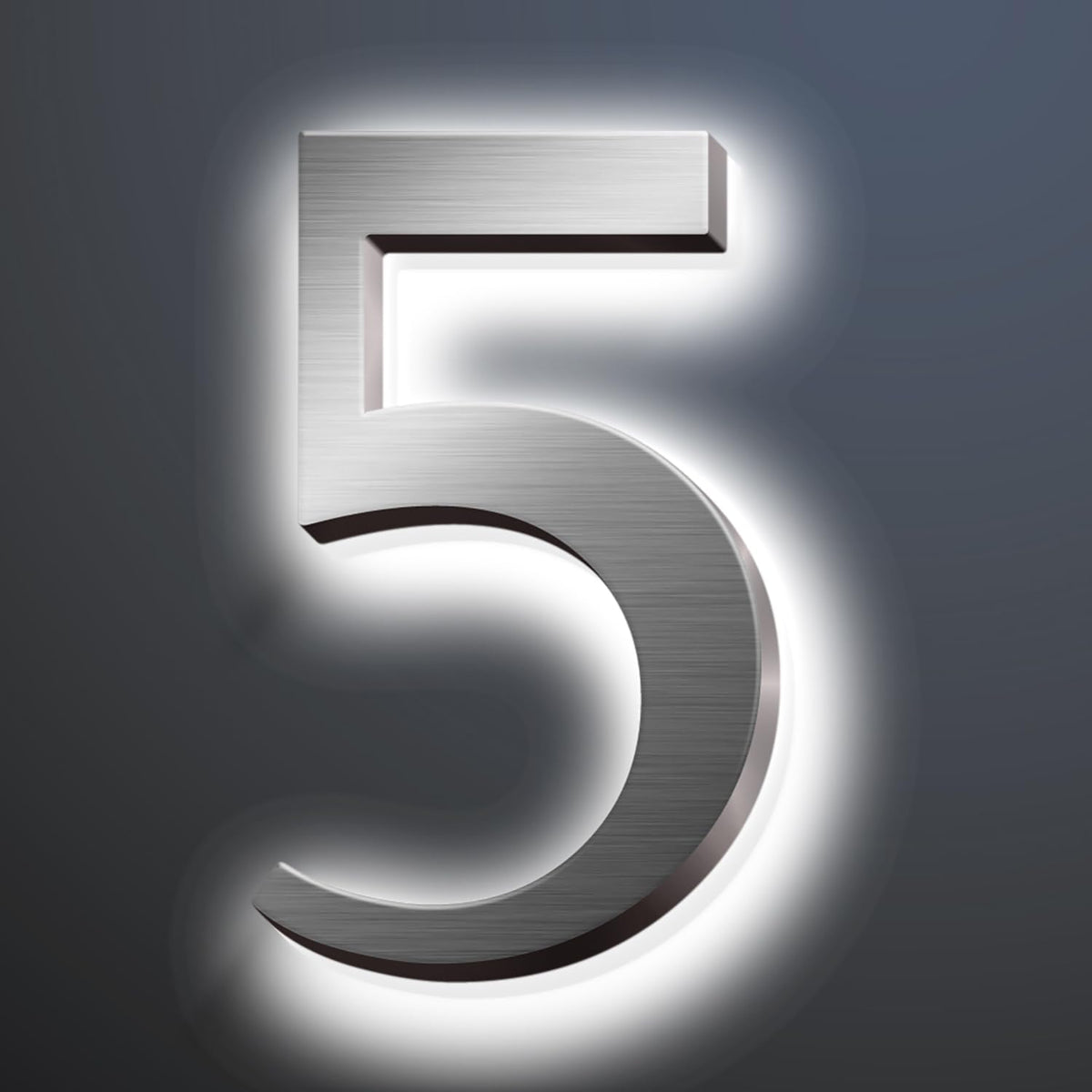 Backlit LED Illuminated House Address Numbers 20', Lighted House Numbers For A Safe And Modern, Large Modern Illuminated Address Numbers For Outside Street Yard,5