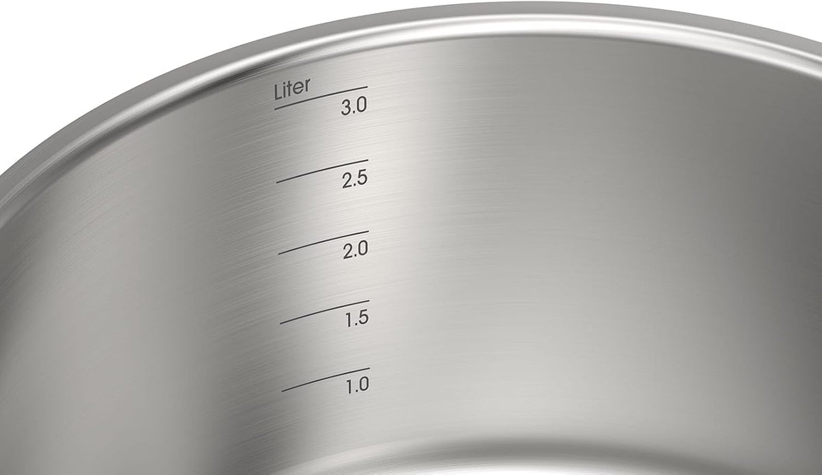 Bosch HEZ9SE040 Hob Accessories, 4-Piece Cookware Set: 3 Pots and 1 Pan, for Electric Hobs and Induction Hobs, Made in Germany