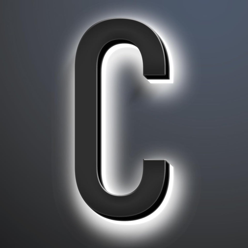 Address Numbers LED, Backlit Floating LED Home Address Numbers, Stainless Steel Lighted House Number For Outdoor.,45,C