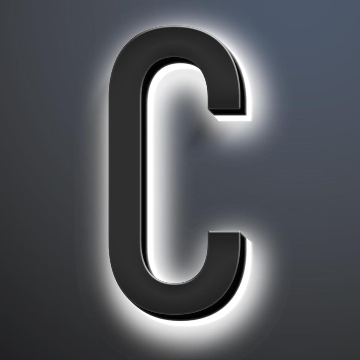 Address Numbers LED, Backlit Floating LED Home Address Numbers, Stainless Steel Lighted House Number For Outdoor.,50,C