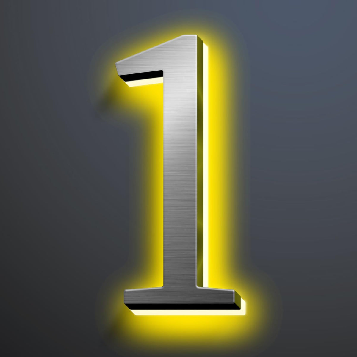 Illuminated LED House Numbers 20', Modern Upscale Look, Backlit LED Illuminated Home Address Number, Stainless Steel Hand-Polished For Lighted House Address Signs,1