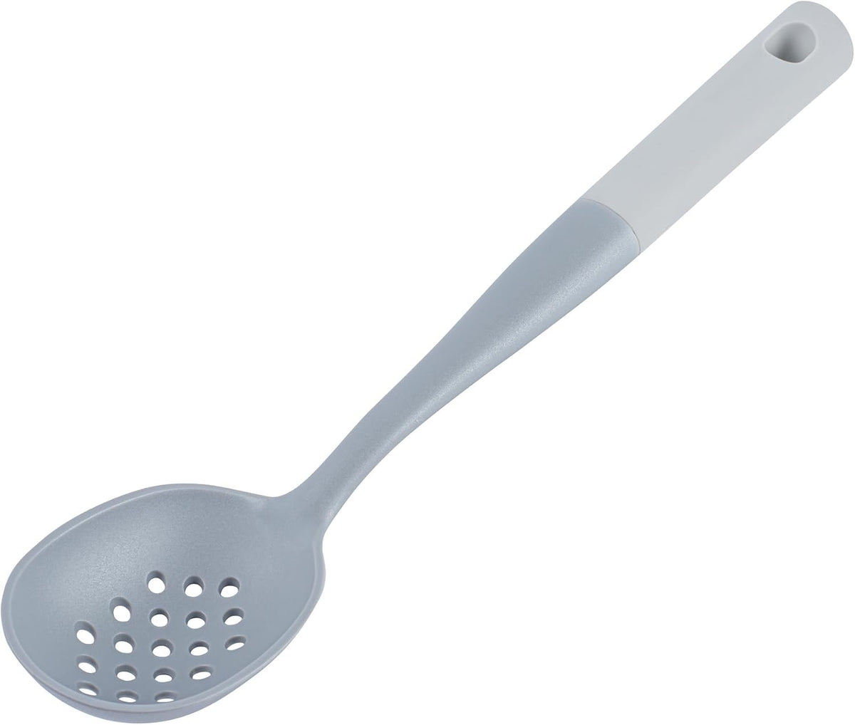 Restaurantware Silicone Utensil Set Pack of 10 Non-Slip Handle 6-Piece Nylon Kitchen Tool Set, Heat-Resistant Dishwasher-Friendly Cooking Accessories, Durable Gray and White Cooking Utensils