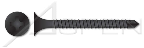(2000 pcs) #8 X 3, Drywall Screws, Self-Drilling Point, Bugle Phillips Drive, Fine Thread, Steel, Black Phosphate