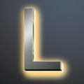 Backlit Illuminated LED House Numbers For Outside 16 Inch, Lighted Address Signs For House, Large Modern Illuminated Address Number, Brushed Silver, Warm White Light,L