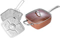 LIFKOME Chef Cookware Set Non Stick Deep Pan Steam Rack Frying Basket Cookware Accessories