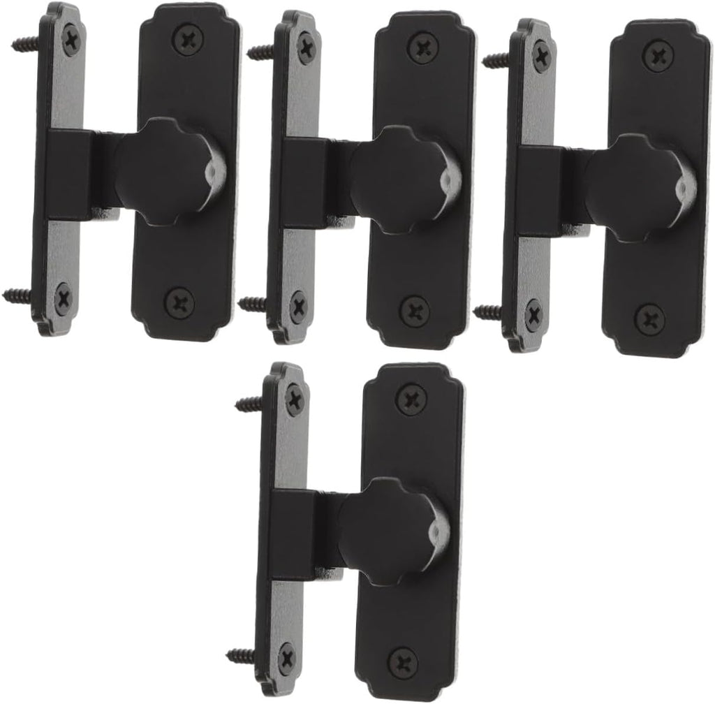 4pcs Sliding Door Lock Screen Door Lock barn Door Lock Door Chain Lock Heavy Duty hasp Door Hook Lock 90 Degree latches Door latches Self-Locking Buckle Locking Lever deadbolt Lock