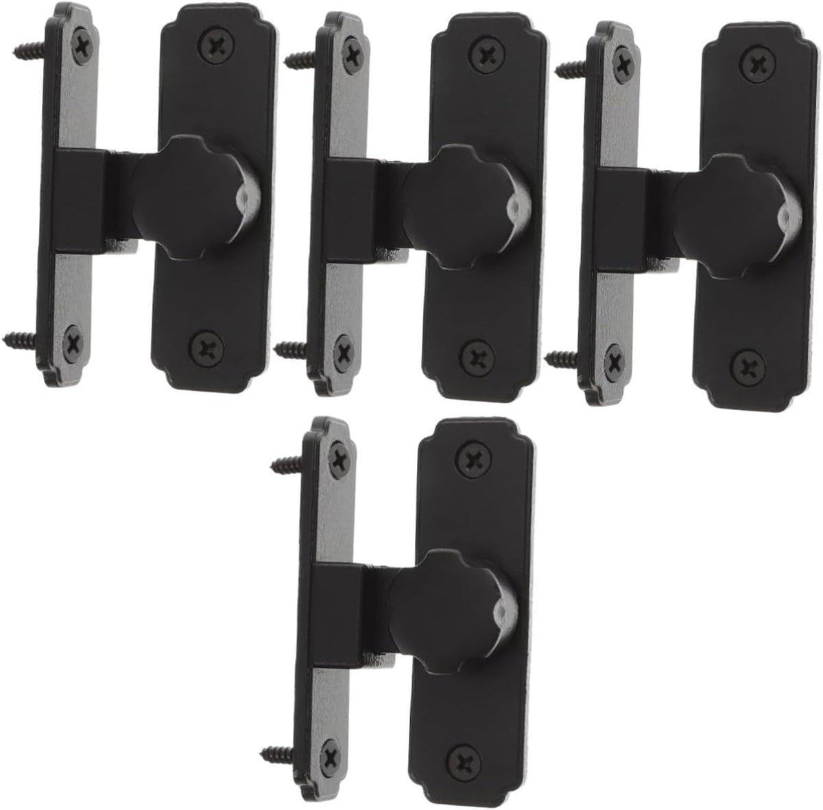 4pcs Sliding Door Lock Screen Door Lock barn Door Lock Door Chain Lock Heavy Duty hasp Door Hook Lock 90 Degree latches Door latches Self-Locking Buckle Locking Lever deadbolt Lock