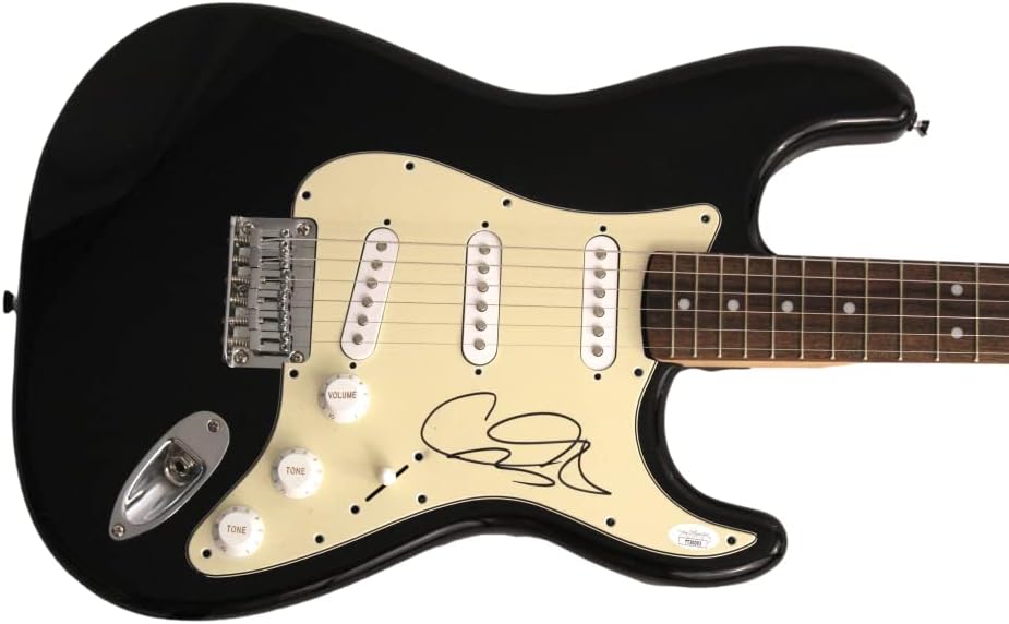 GARY CLARK JR SIGNED AUTOGRAPH FULL SIZE BLACK FENDER STRATOCASTER ELECTRIC GUITAR W/ JAMES SPENCE JSA AUTHENTICATION - WORRY NO MORE, 110, BLAK AND BLU, THE STORY OF SONNY BOY SLIM, THIS LAND, VERY RARE