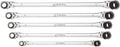 K Tool International XDDBM10 5 Piece Reversible Double Box Ratcheting Wrench Set for Garages, Repair Shops, and DIY, Black