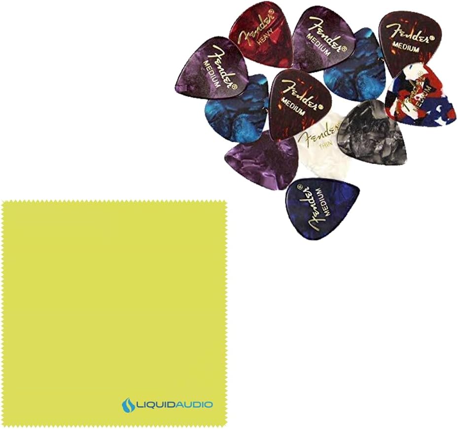 LR Baggs Session DI Acoustic Guitar Preamp + DI Bundle w/ 12x Fender Picks and Liquid Audio Polishing Cloth