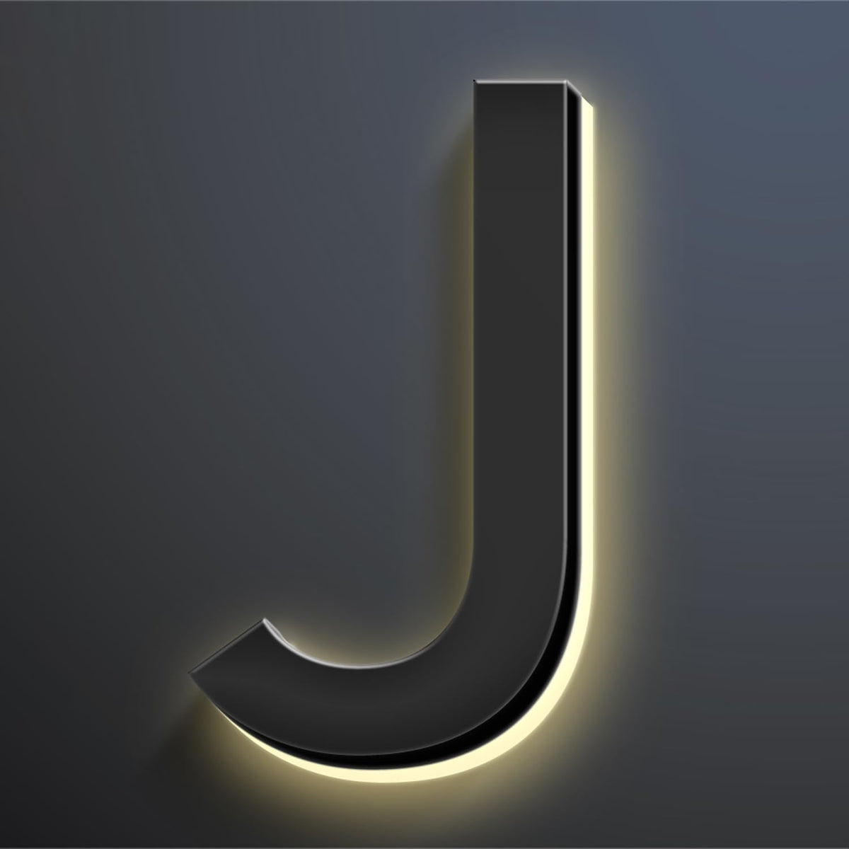 18 Inch Backlit LED Illuminated Home Address Numbers Modern Lighted Up House Numbers Stainless Steel Hand-Polished Waterproof For House Address Signs,J