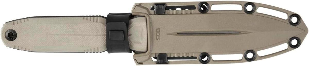 SOG Pentagon FX Professional Hard-Use Full-Sized Fixed Blade Knife for Tactical Needs | CYRO S35VN Full-Tang Steel Blade