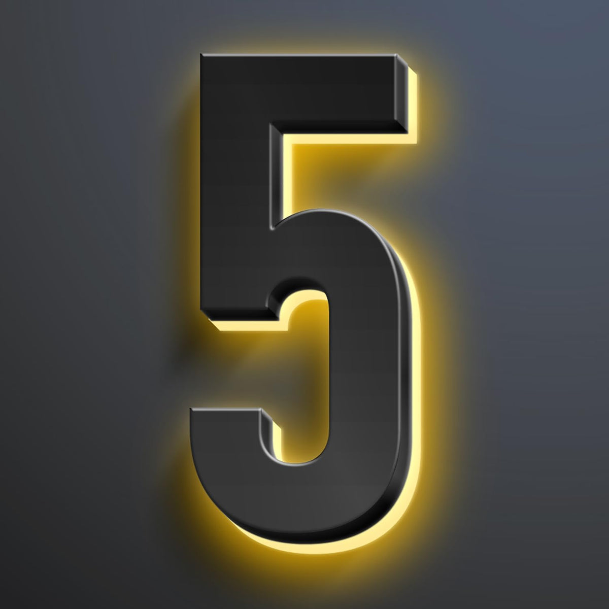 Illuminated House Address Numbers Signs, Up-Scale Modern Look, Backlit LED Illuminated Home Address Number, Stainless Steel Lighted House Numbers For Outside,20 Inch/500mm,5