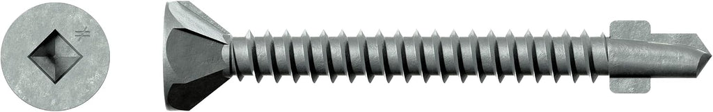 Simpson Strong-Tie CBSDQ158S Sheathing-to-CFS Screw (Collated) - #8 x 1-5/8 in., #2 Square Undersized Drive, Ribbed Flat Head, Quik Guard Coating (1500-Qty)
