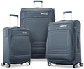 Samsonite UpLIFT Lightweight Large Checked Softside 3-Piece Luggage Set with Spinner Wheels - Expandable - Airline-Approved, Polyester Soft Suitcase for Ultra Light Travel - Elemental Blue