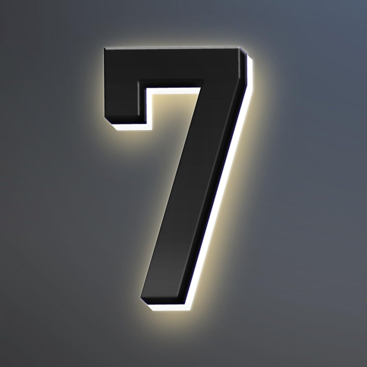 18 Inch Backlit LED Illuminated Home Address Numbers Modern Lighted Up House Numbers Stainless Steel Hand-Polished Waterproof For House Address Signs,7